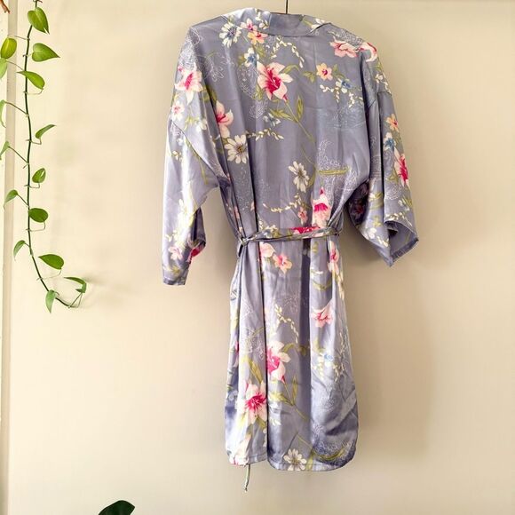 LA Intimates Lavender Floral Robe with Cami in‎ Size L - Picture 5 of 5